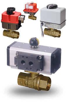 lead free brass automated ball valves