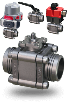 3 piece ball valve with fugitive emission containment unit